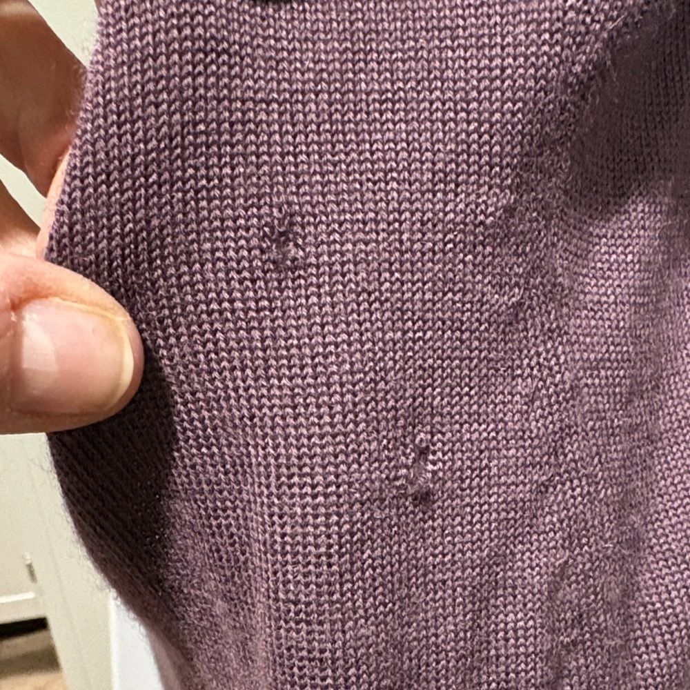 Authentic Celine 100% Cashmere V-Neck lavender Sweater Size Small - Picture 15 of 17